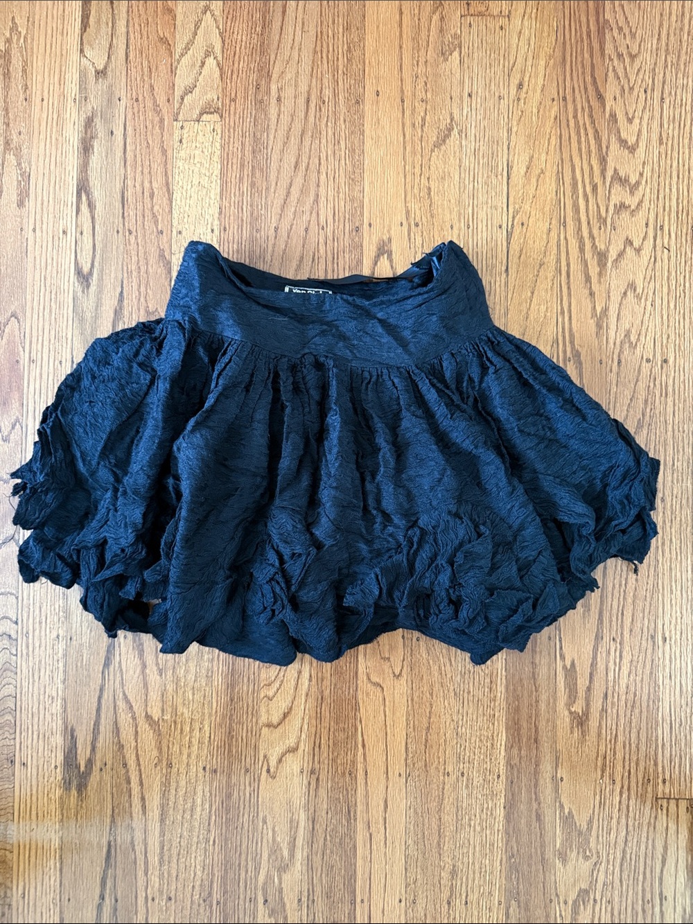 Y2K Ruffle Mini Skirt Black M